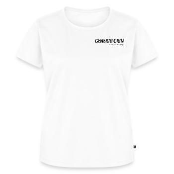 Generatorin powered by Human Design - Frauen Premium Bio T-Shirt - Weiß - Vorne - AI Model Female 172 dark (172cm)