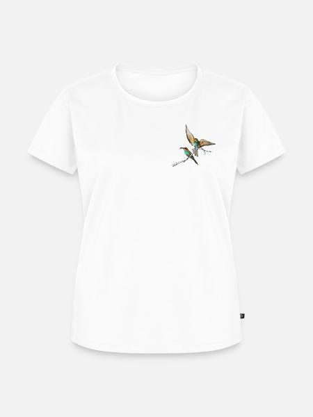 Bienenfresser im Anflug - Frauen Premium Bio T-Shirt - Weiß