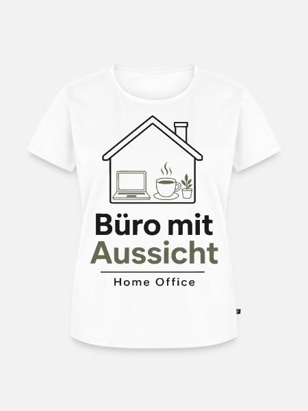 Büro mit Aussicht Home Office - Frauen Premium Bio T-Shirt - Weiß