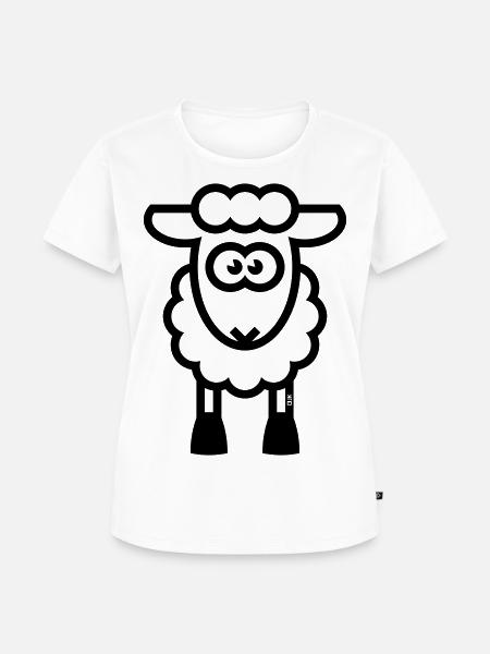 Schaf / Schäfchen / Lamm / Lämmchen (Black) - Frauen Premium Bio T-Shirt - Weiß