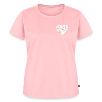 Cœur de papier - T-shirt Premium bio Femme - rose - Devant - AI Model Female 172 dark (172cm)