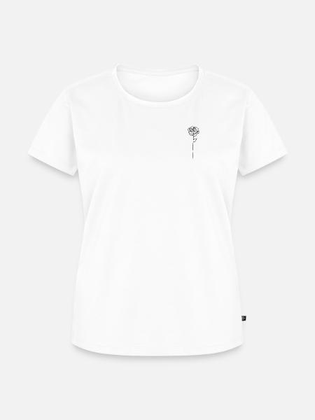 Rose Blume style trendy - Frauen Premium Bio T-Shirt - Weiß