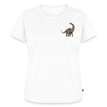 T-Rex World Dinosaurier Apatosaurus - Frauen Premium Bio T-Shirt - Weiß - Vorne - AI Model Female 172 dark (172cm)