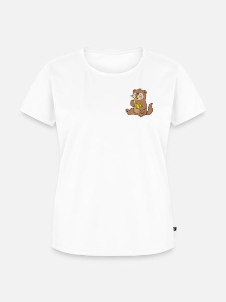 Frettchen Pommes Frites - Frauen Premium Bio T-Shirt - Weiß