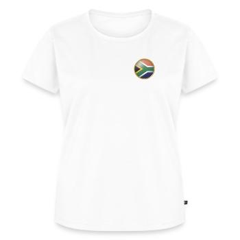 Südafrika Emblem - Frauen Premium Bio T-Shirt - Weiß - Vorne - AI Model Female 172 dark (172cm)