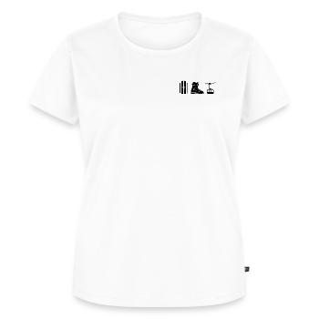 Ski-Design - Frauen Premium Bio T-Shirt - Weiß - Vorne - AI Model Female 172 dark (172cm)