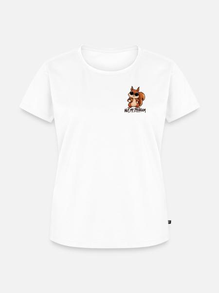 Nut My Problem Lustiges Eichhörnchen - Frauen Premium Bio T-Shirt - Weiß