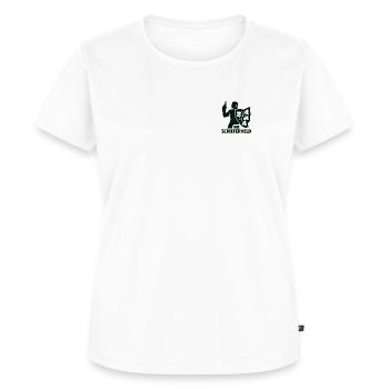 Der Schieferheld - Frauen Premium Bio T-Shirt - Weiß - Vorne - AI Model Female 172 dark (172cm)