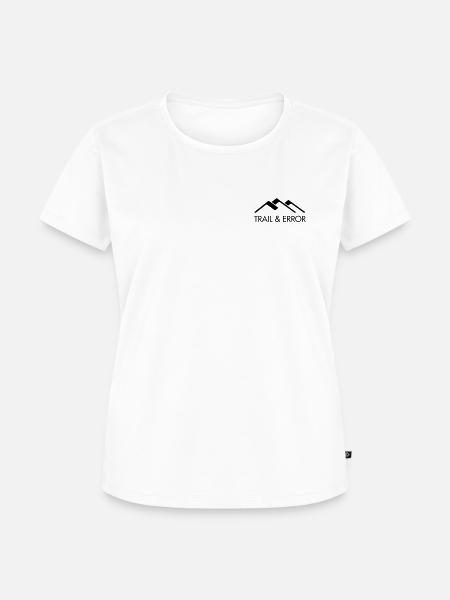 TRAIL & ERROR Logo Schwarz - Frauen Premium Bio T-Shirt - Weiß