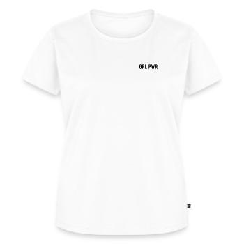 GRL PWR - for strong women and best friends - Women's Premium Organic T-shirt - white - Front - AI Model Female 172 dark (172cm)
