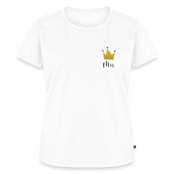 Mrs and Mr with Crown - Frauen Premium Bio T-Shirt - Weiß - Vorne - AI Model Female 172 dark (172cm)