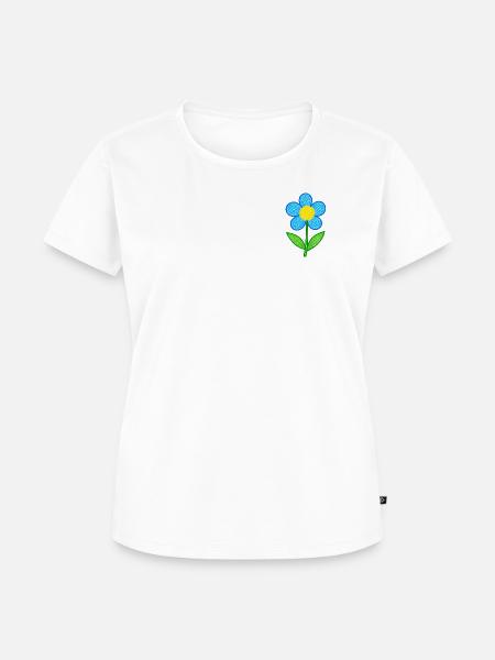 Niedliche Blume – Handgezeichnetes Blumendesign - Frauen Premium Bio T-Shirt - Weiß