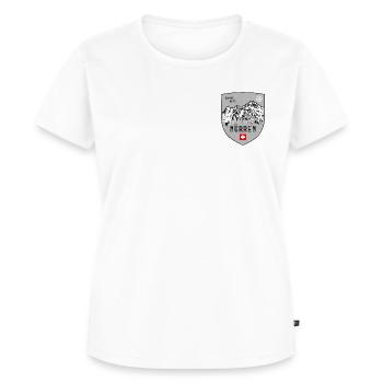 Mürren Eiger Mönch Jungrfrau Schweiz Coat of Arms - Women's Premium Organic T-shirt - white - Front - AI Model Female 172 dark (172cm)