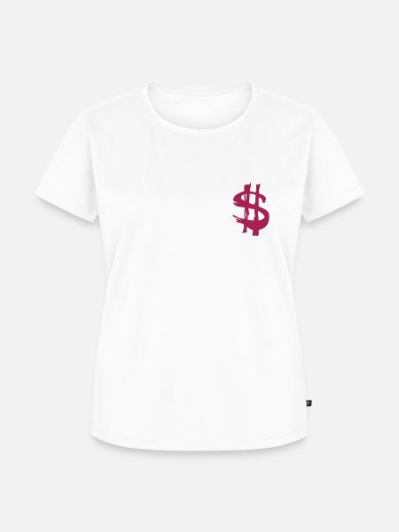 dollar - Frauen Premium Bio T-Shirt - Weiß