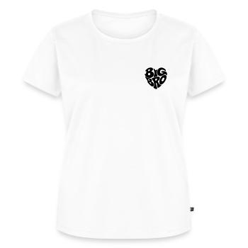 Big Bro - Herz Form - Herzform - Großer Bruder - Frauen Premium Bio T-Shirt - Weiß - Vorne - AI Model Female 172 dark (172cm)