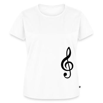 treble clef music - Women's Premium Organic T-shirt - white - Front - AI Model Female 172 dark (172cm)