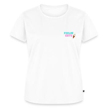 Feeling cute - Selbstliebe - Frauen Premium Bio T-Shirt - Weiß - Vorne - AI Model Female 172 dark (172cm)