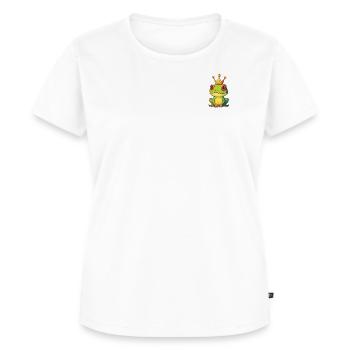 Frog with crown - Women's Premium Organic T-shirt - white - Front - AI Model Female 172 dark (172cm)