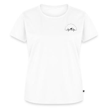 Herzschlag Deutsch Drahthaar - Frauen Premium Bio T-Shirt - Weiß - Vorne - AI Model Female 172 dark (172cm)
