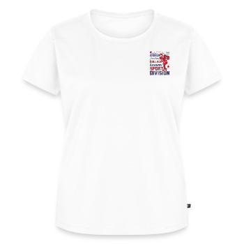 FoundLux, AMERICAN FOOTBALL COLLEGE team SPORT - Women's Premium Organic T-shirt - white - Front - AI Model Female 172 dark (172cm)