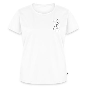 Cat mom | Katzen Mutter - Frauen Premium Bio T-Shirt - Weiß - Vorne - AI Model Female 172 dark (172cm)
