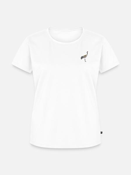 Kranich - Frauen Premium Bio T-Shirt - Weiß