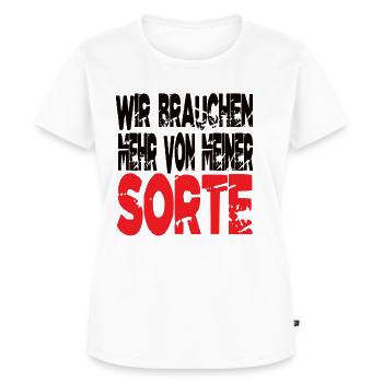 Lustige Sprüche - Frauen Premium Bio T-Shirt - Weiß - Vorne - AI Model Female 172 dark (172cm)