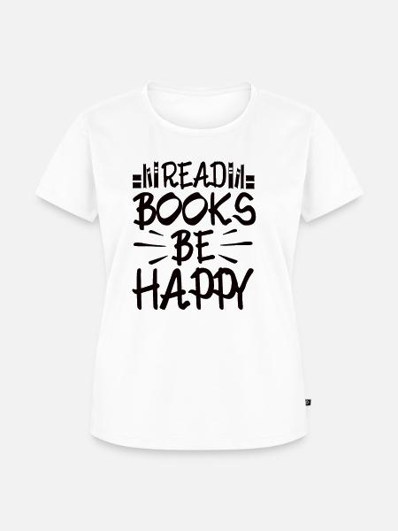 Bücher - Frauen Premium Bio T-Shirt - Weiß