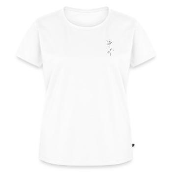 Schlichtes Rosenmotiv - Frauen Premium Bio T-Shirt - Weiß - Vorne - AI Model Female 172 dark (172cm)