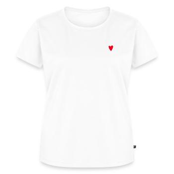 Heart - Women's Premium Organic T-shirt - white - Front - AI Model Female 172 dark (172cm)