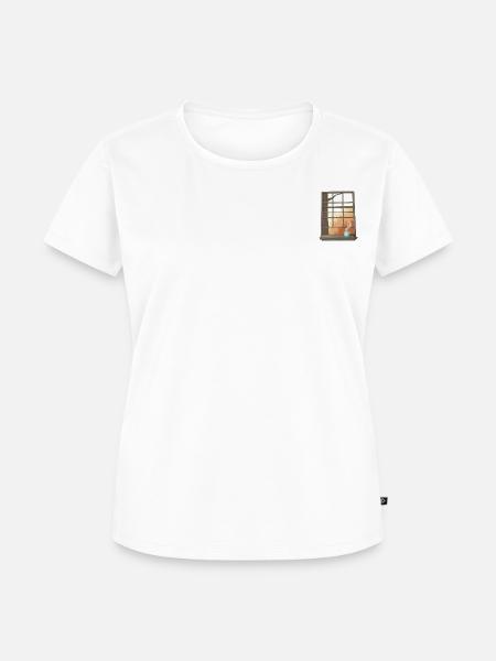 Herbst-Fenster - Frauen Premium Bio T-Shirt - Weiß