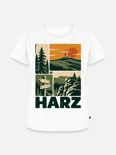 Harz Germany Outdoor Adventure - Frauen Premium Bio T-Shirt - Weiß
