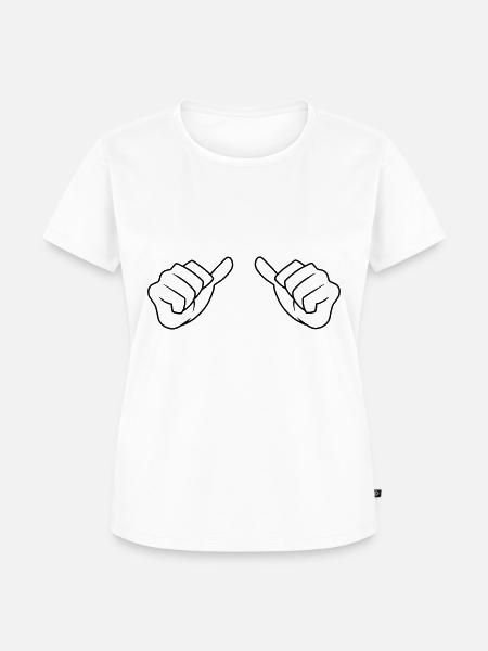 Daumen - Frauen Premium Bio T-Shirt - Weiß