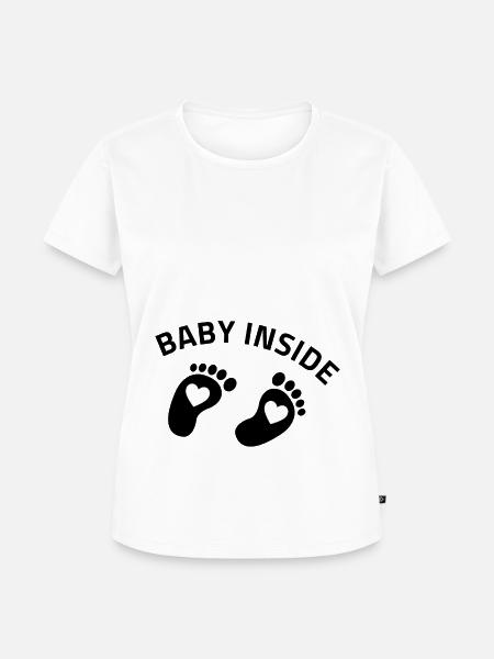 baby inside füßchen - Frauen Premium Bio T-Shirt - Weiß