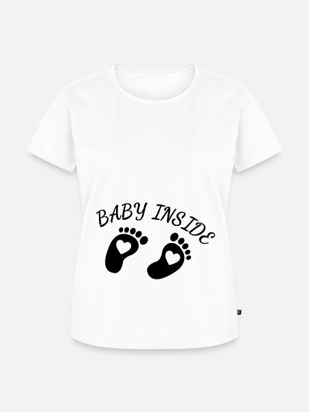 baby inside füßchen - Frauen Premium Bio T-Shirt - Weiß