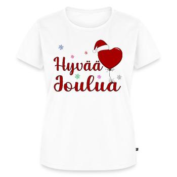Hyvää Joulua Finnland - Frauen Premium Bio T-Shirt - Weiß - Vorne - AI Model Female 172 dark (172cm)
