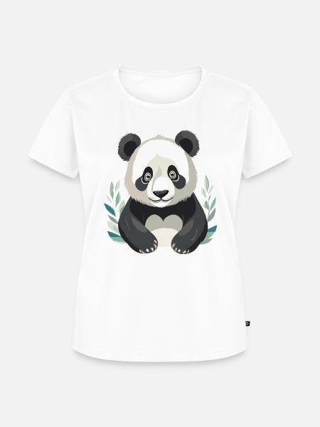 Trauriger Panda - Frauen Premium Bio T-Shirt - Weiß