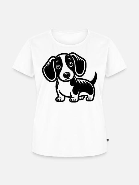 Dackel - Frauen Premium Bio T-Shirt - Weiß
