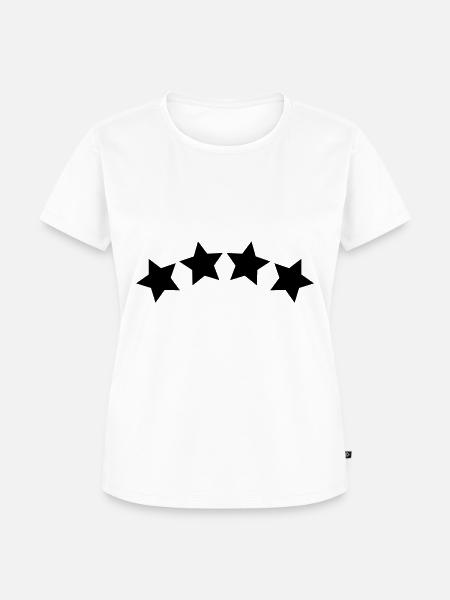 4 Sterne Symbol - Frauen Premium Bio T-Shirt - Weiß