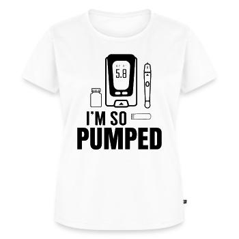 Ich Bin So Aufgepumpt Diabetes Diabetiker Insulin - Frauen Premium Bio T-Shirt - Weiß - Vorne - AI Model Female 172 dark (172cm)