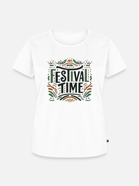 Festival Zeit - Frauen Premium Bio T-Shirt - Weiß