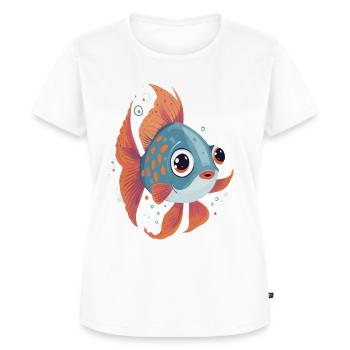 Poisson - T-shirt Premium bio Femme - blanc - Devant - AI Model Female 172 dark (172cm)