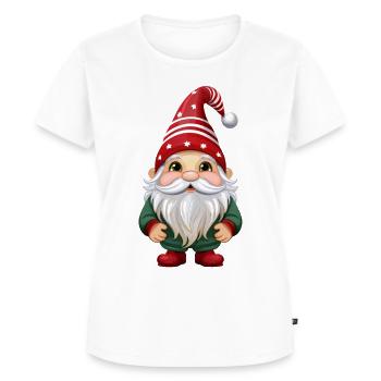 Gnom, Kobold oder Wichtel zu Weihnachten - Frauen Premium Bio T-Shirt - Weiß - Vorne - AI Model Female 172 dark (172cm)