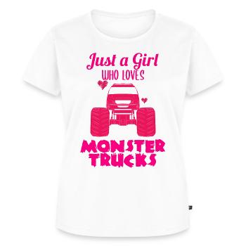 Monster Truck Tire Girls Women I Gift Idea - Women's Premium Organic T-shirt - white - Front - AI Model Female 172 dark (172cm)
