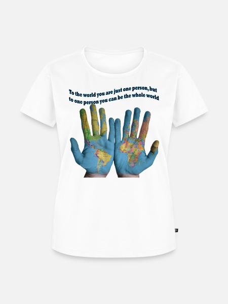 Die Welt - Frauen Premium Bio T-Shirt - Weiß