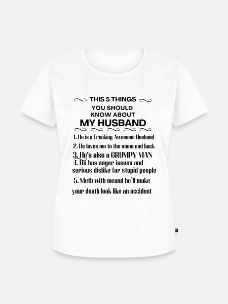 Mein Ehepartner - Frauen Premium Bio T-Shirt - Weiß