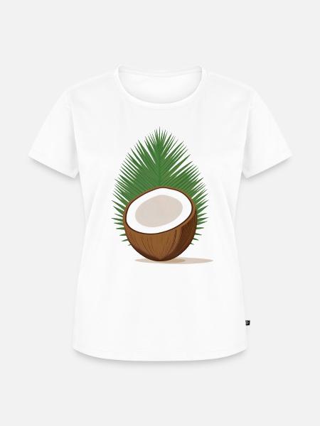 Kokosnuss - Frauen Premium Bio T-Shirt - Weiß