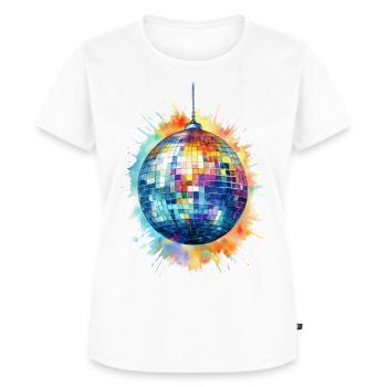 Eine Discokugel - Frauen Premium Bio T-Shirt - Weiß - Vorne - AI Model Female 172 dark (172cm)