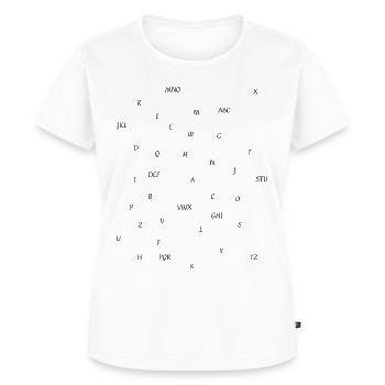 Das ABC ... - Frauen Premium Bio T-Shirt - Weiß - Vorne - AI Model Female 172 dark (172cm)