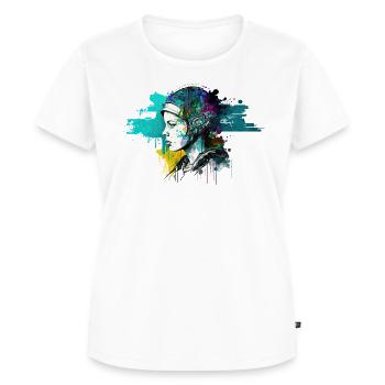 Thinking Out Loud - Frauen Premium Bio T-Shirt - Weiß - Vorne - AI Model Female 172 dark (172cm)